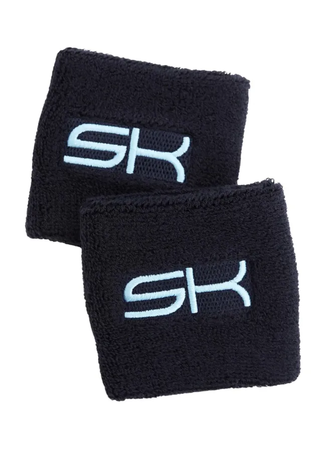Sportkind Schweißbänder klein Schwarz 2er-Set 8x8