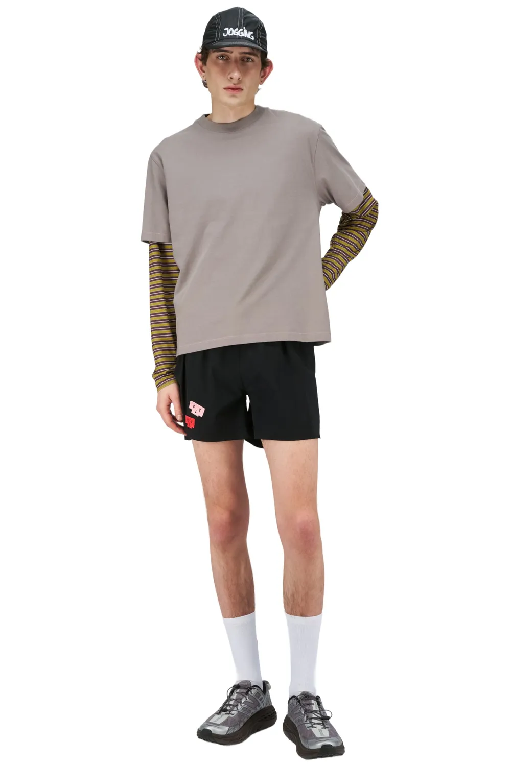 UNNA Jogging 4 Fun Tee T-Shirt Herren Grau Bio-Baumwolle