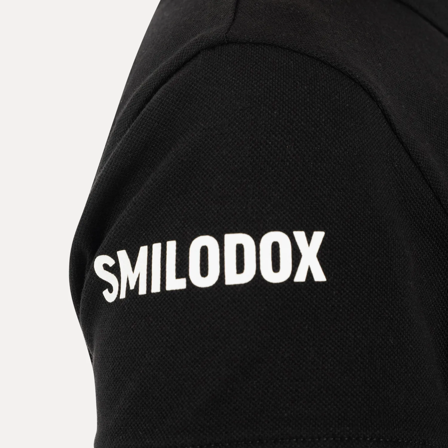 Smilodox Lunara Soreya Basic Poloshirt Schwarz Baumwolle
