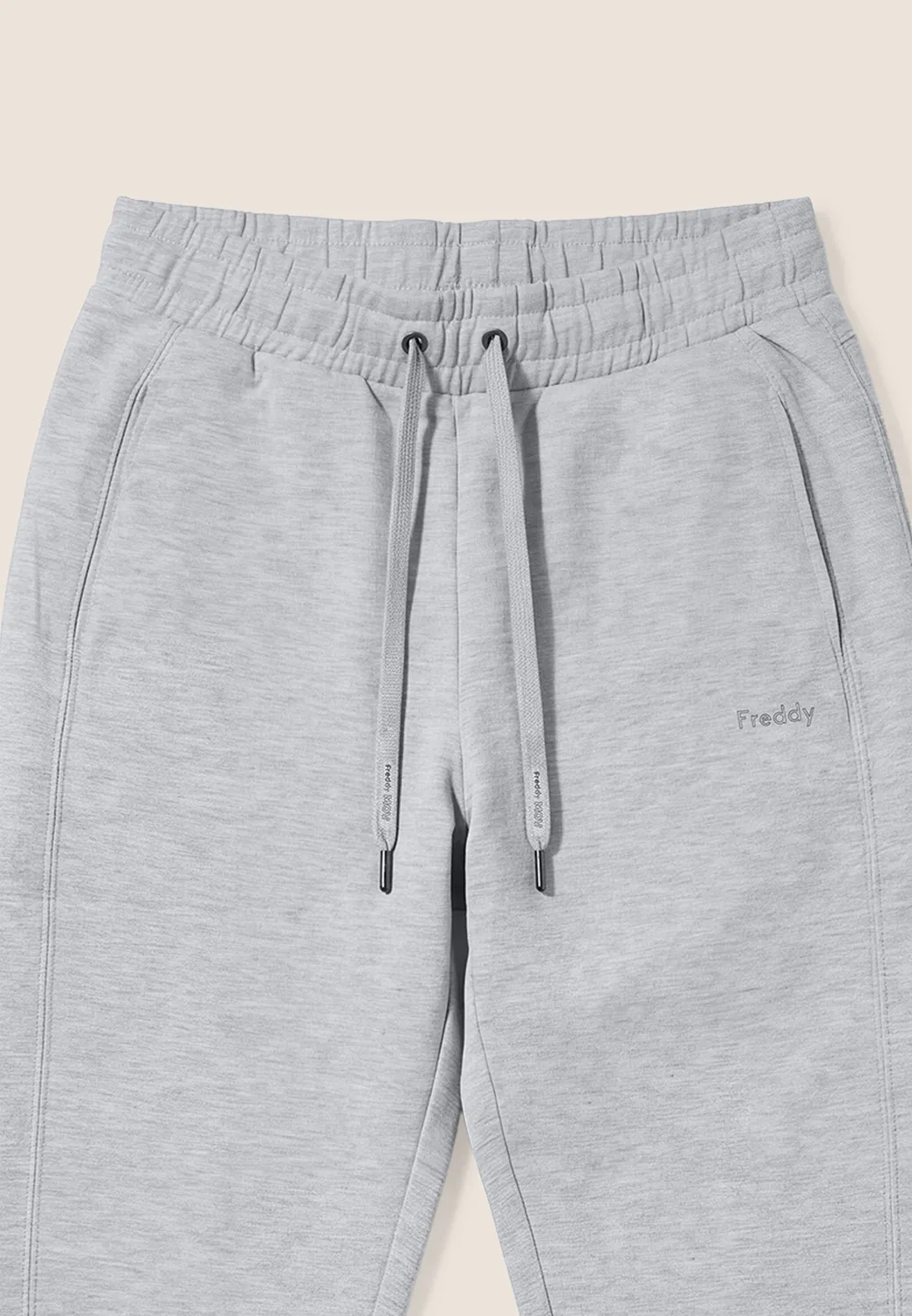 Freddy Jogger Mélange Damen Jogginghose Grau Baumwolle