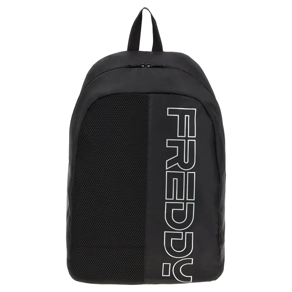 Freddy Rucksack Nylon Maxi-Logo Schwarz