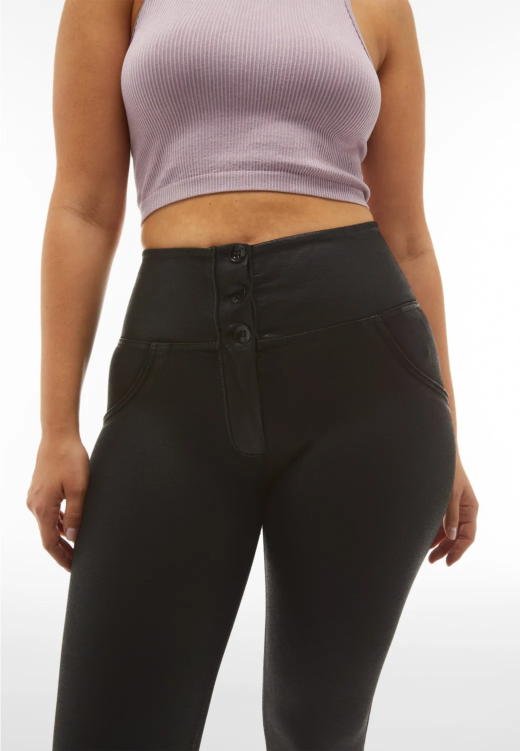Freddy WR.UP Jeans Superskinny Schwarz hoher Bund