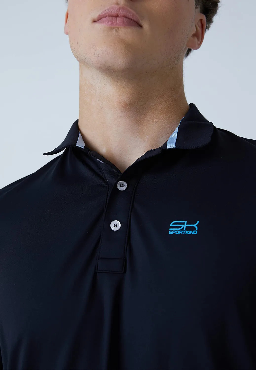 SPORTKIND Tennis Poloshirt Langarm Herren atmungsaktiv