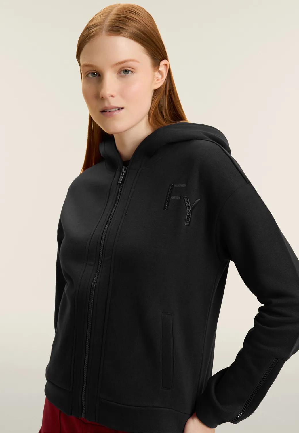 Freddy French Terry Kapuzenjacke Damen Zen Blue